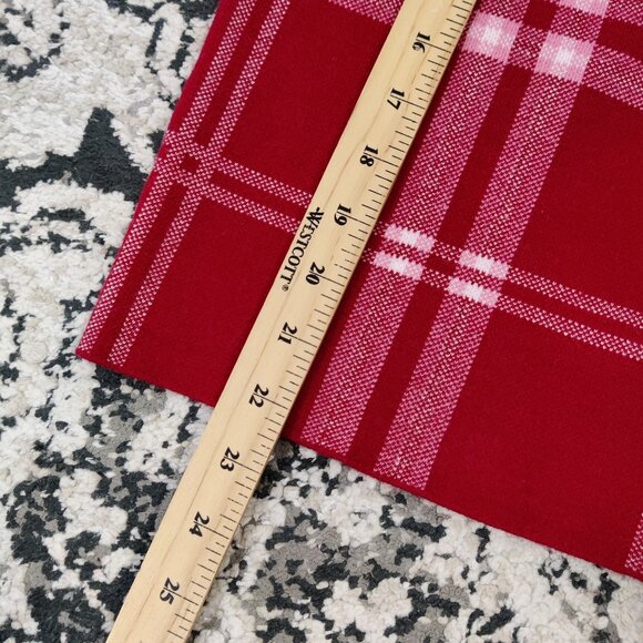 Nicole Miller Women's Sweater Size XS With Headband Red Plaid Rayon Stretch Cozy - Picture 6 of 6